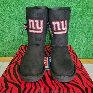 Women's NFL Licensed New York Giants Faux Fur Lined Boots SIZE 7 NEW WITH TAGS